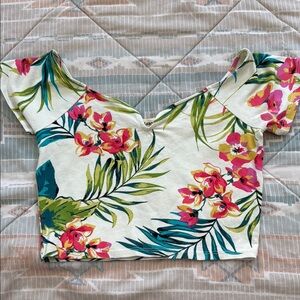 Billabong Floral Off-Shoulder crop Top